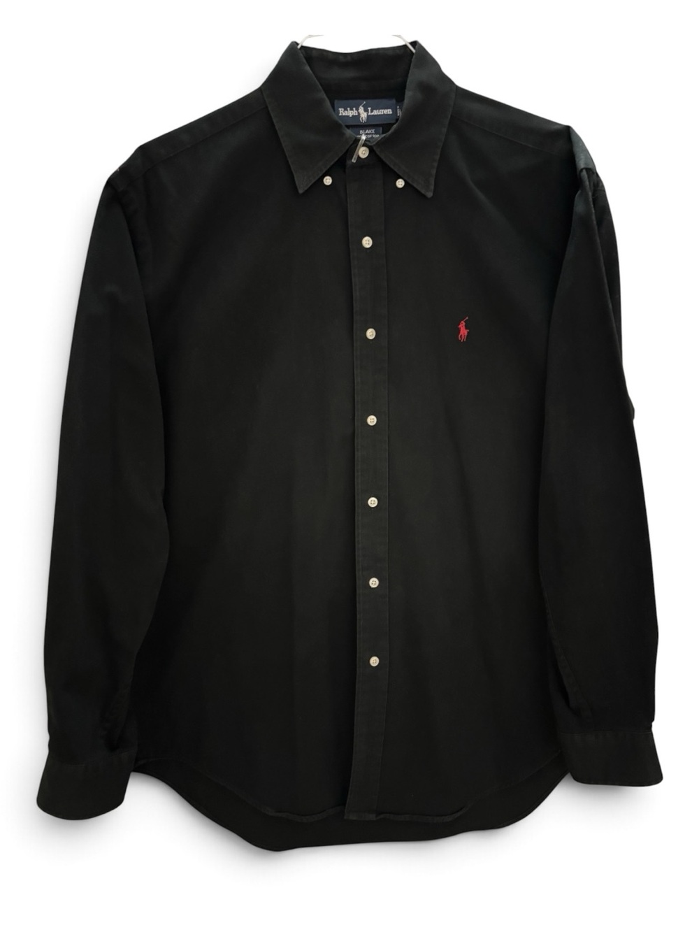 Ralph Lauren Black Button-Down Long-Sleeve Shirt Oversized Size M